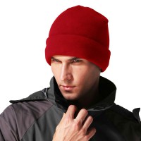 秋冬運(yùn)動(dòng)帽針織帽加厚雙層保暖套頭帽男士戶外防寒抓絨搖粒絨帽子